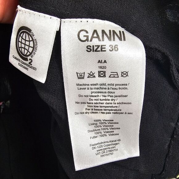 Ganni Ditsy Floral Peplum Blouse in Floral - Size 36 - Picture 8 of 8